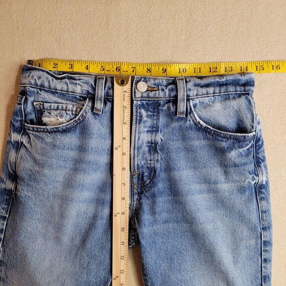 FRAME Jeans Le Slouch Biodegradable Size 24 Blue Straight Leg Button Fly 29x28.5 - Picture 3 of 13